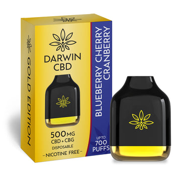 500mg Darwin CBD Disposable Vape - Blueberry Cherry Cranberry