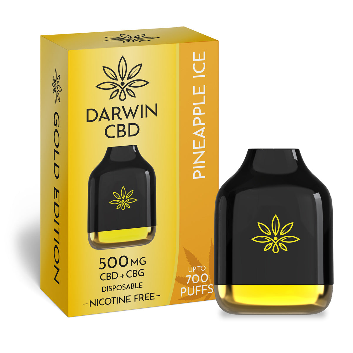 500mg Darwin CBD Disposable Vape - Pineapple Ice