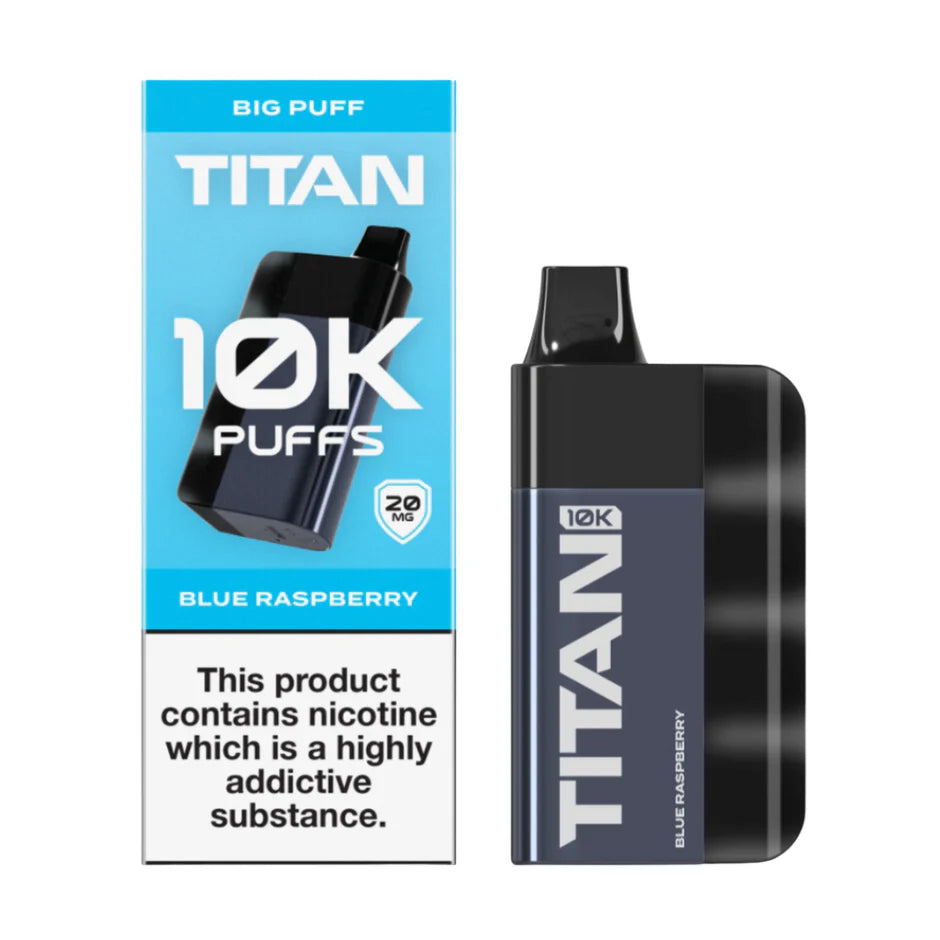 Blue Raspberry - Titan 10k Puffs Rechargeable Disposable Vape 5s Pack