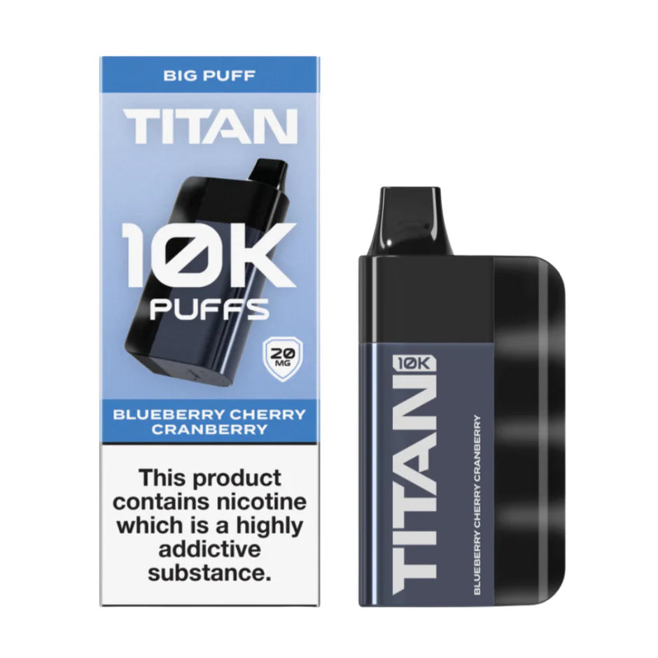 Blueberry Cherry Cranberry - Titan 10k Puffs Rechargeable Disposable Vape 5s Pack