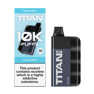 Cool Mint - Titan 10k Puffs Rechargeable Disposable Vape 5s Pack