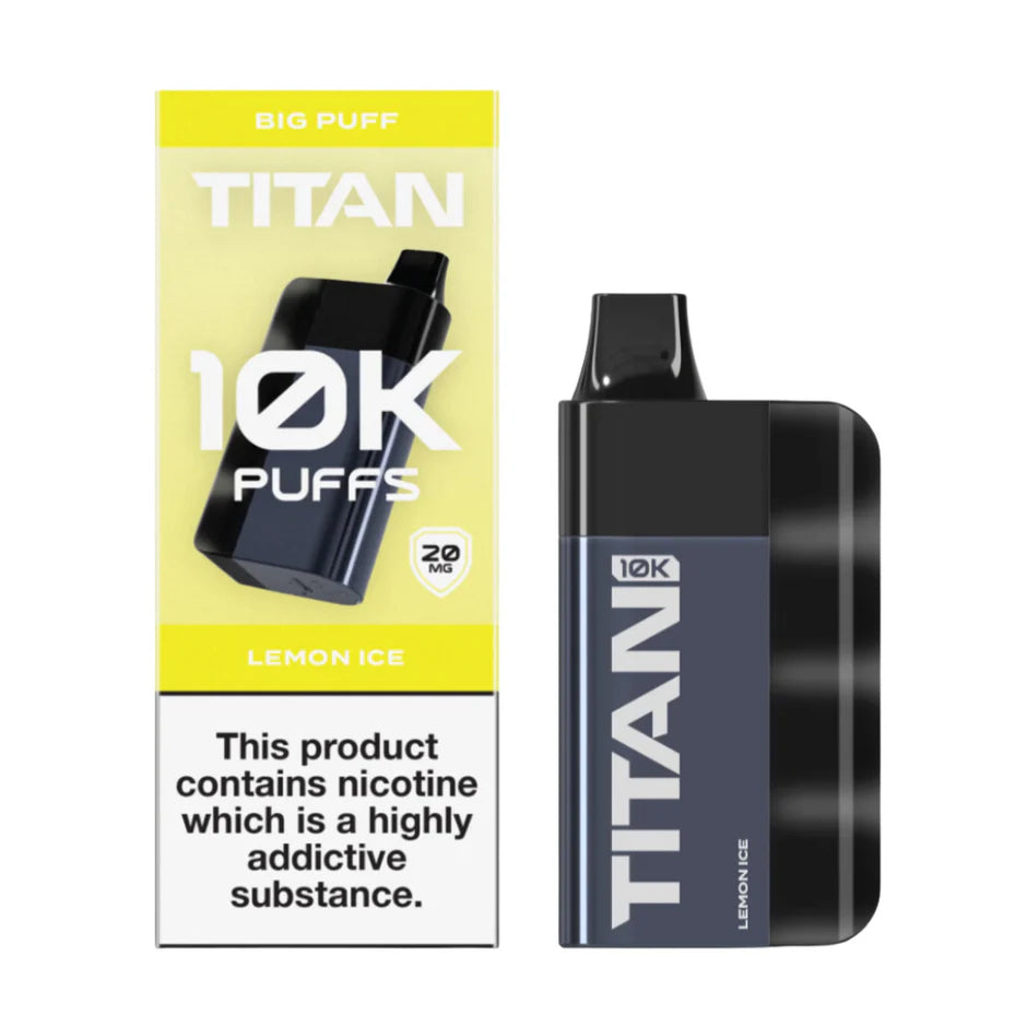 Lemon Ice - Titan 10k Puffs Rechargeable Disposable Vape 5s Pack