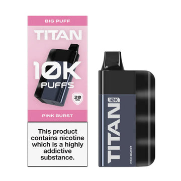 Pink Burst - Titan 10k Puffs Rechargeable Disposable Vape 5s Pack