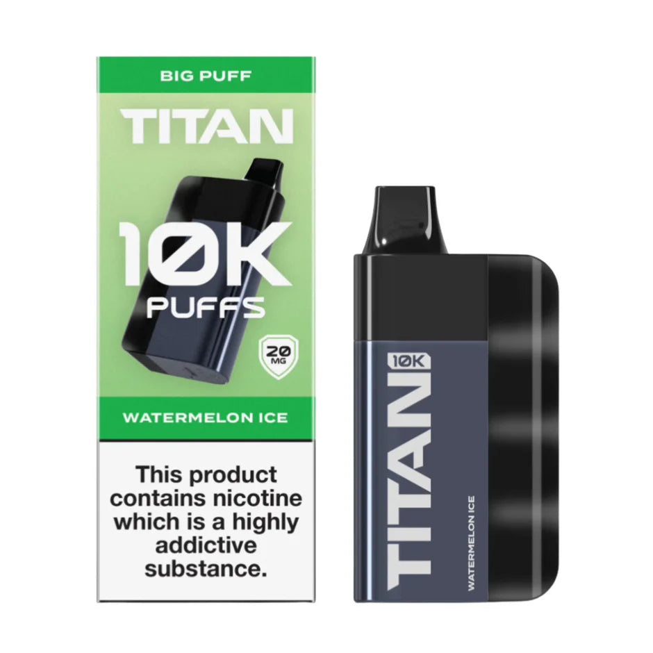 Watermelon ice - Titan 10k Puffs Rechargeable Disposable Vape 5s Pack