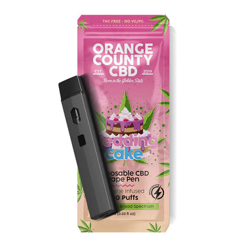 600mg 700 PUFF Broad Spectrum CBD Vape Pen - WEDDING CAKE