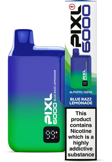 Blue Razz Lemonade - Pixl 6000 Rechargeable Disposable Vape 5s Pack