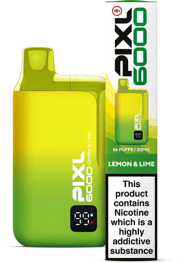 Lemon & Lime - Pixl 6000 Rechargeable Disposable Vape 5s Pack